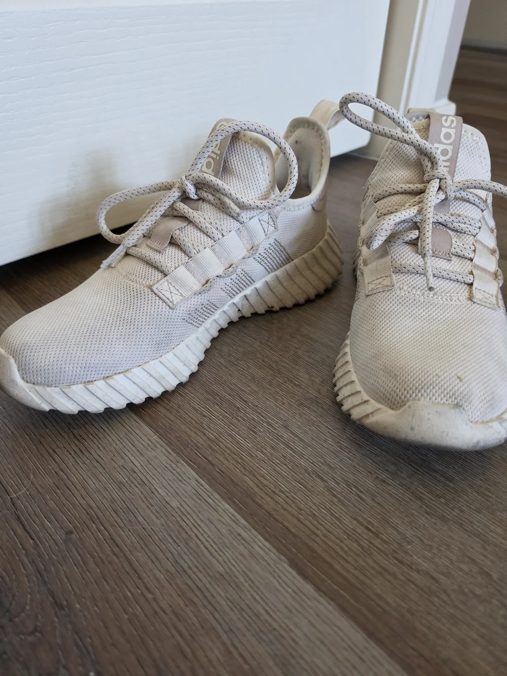Adidas Women's Cloudfoam White Lace-Up Sneakers